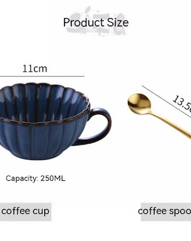 Vintage keramische koffiemok ontbij - 1