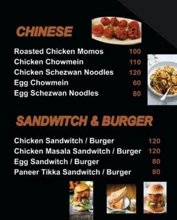 Online Chicken menu 