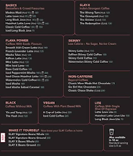 Slay Coffee menu 2