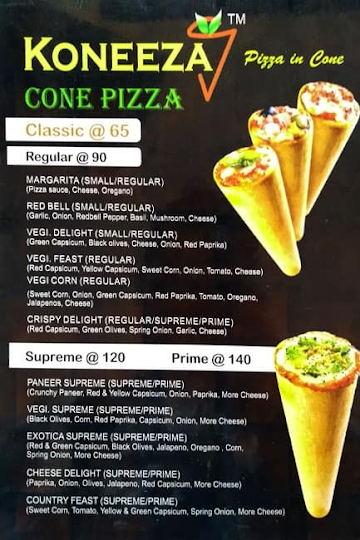 Koneeza menu 