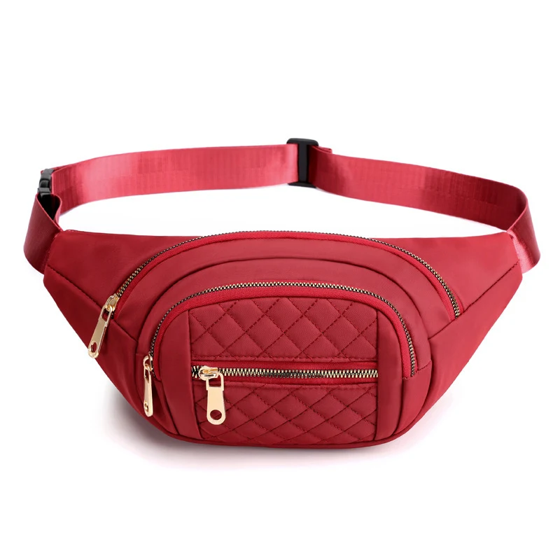 Dames crossbody tas van effen nylon, multifunctioneel. Gebruik als schoudertas of heuptasje voor het stijlvol en comfortabel meenemen van je benodigdheden.