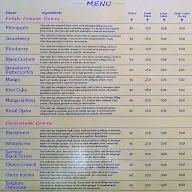 The Cake World menu 1