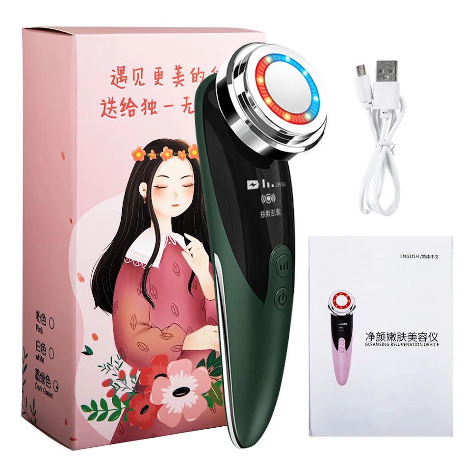 Elektrische Facial Lift Massage met Rode Microstroom. Huidverjonging, Reiniging en Versteviging. Vermindert Rimpels, Verbetert de Elasticiteit.