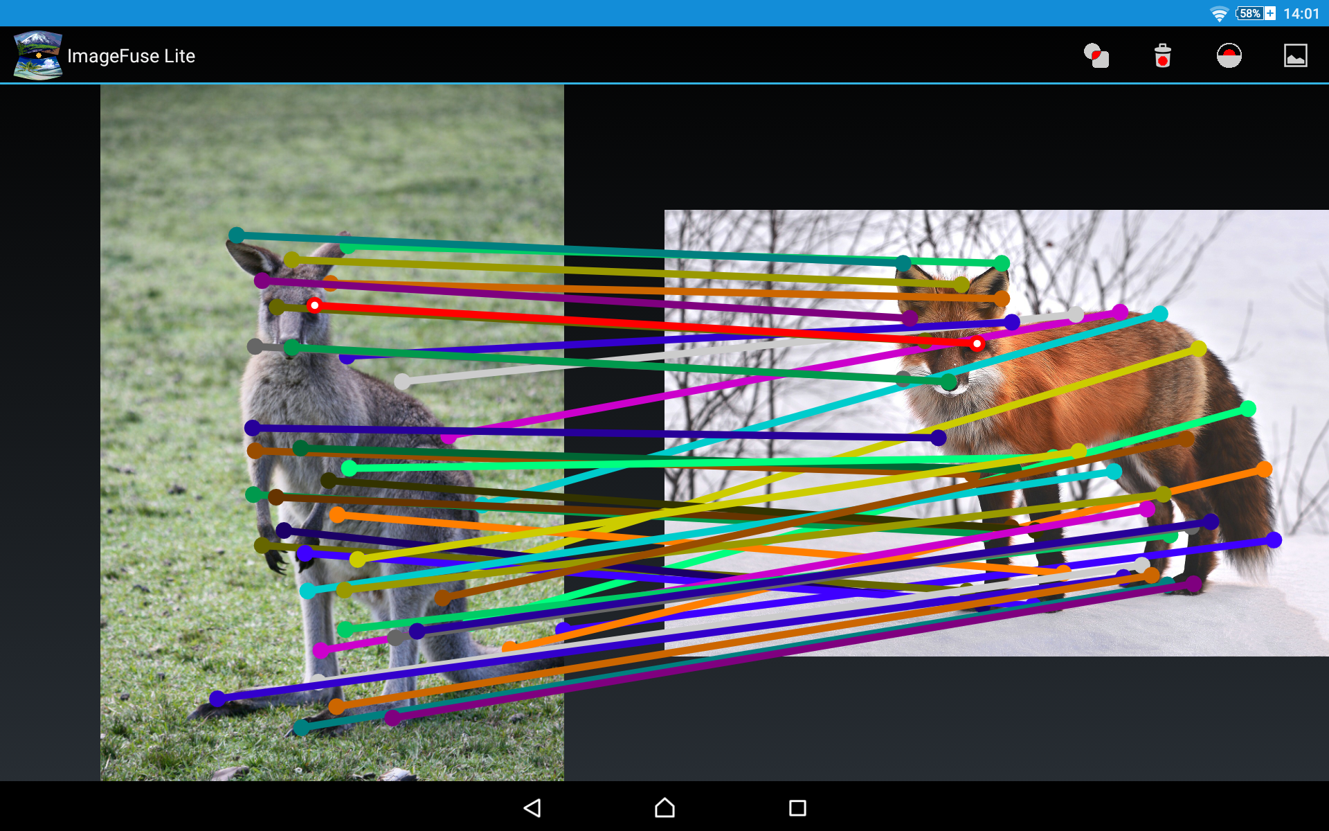 Android application Daikonaka ImageFuse screenshort