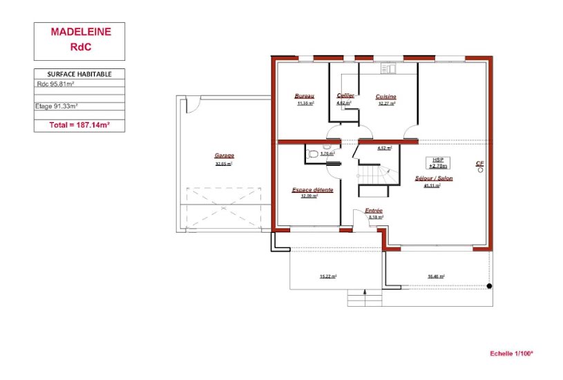  Vente Terrain + Maison - Terrain : 550m² - Maison : 175m² à La Celle-Saint-Cloud (78170) 