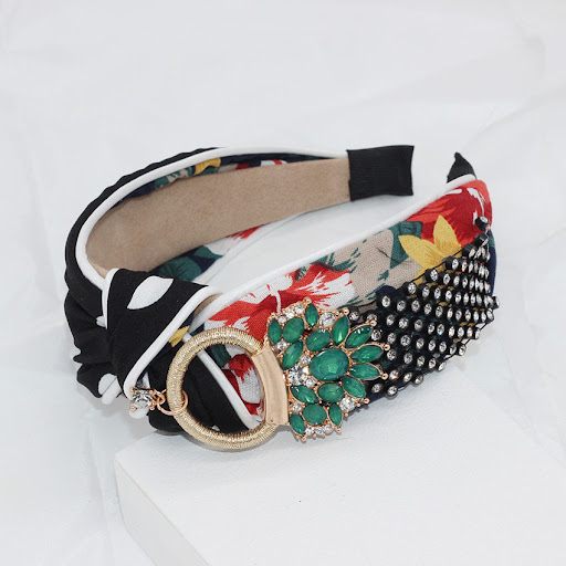 Title 4, Rhinestone cross matching personality headband....