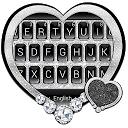 Herunterladen Black Silver Glitter Keyboard Theme Installieren Sie Neueste APK Downloader