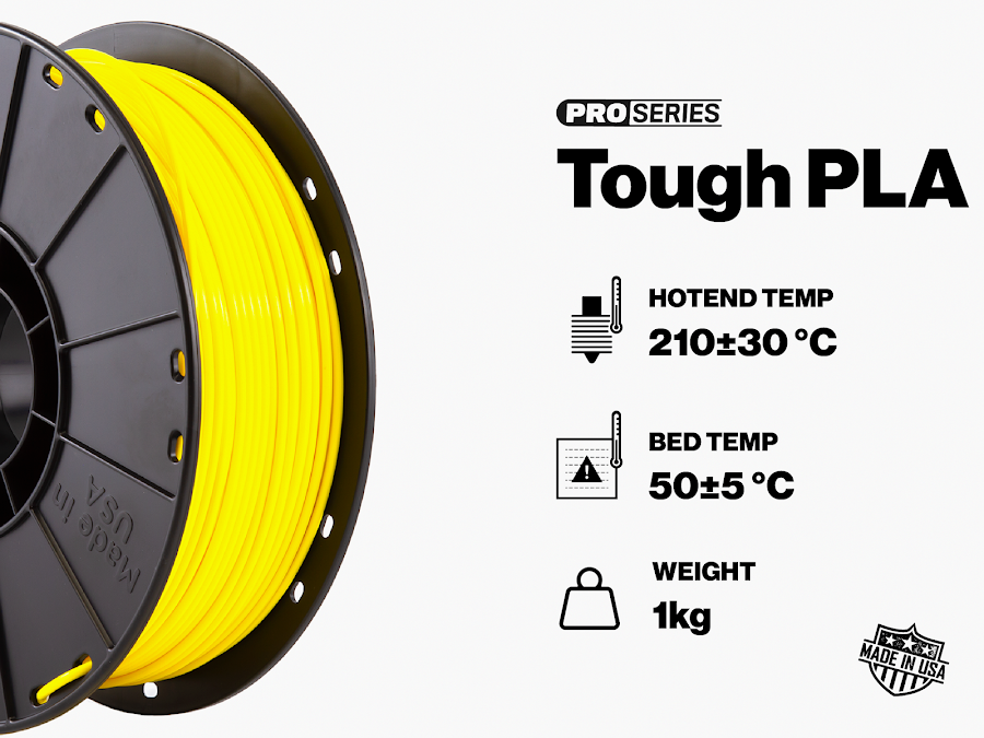 Black PRO Series Tough PLA Filament - 1.75mm (1kg)