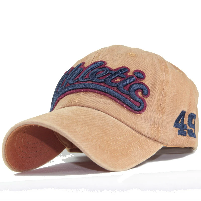 Casquette de baseball en pur coton de haute qualité, lavée et enduite, casquette brodée