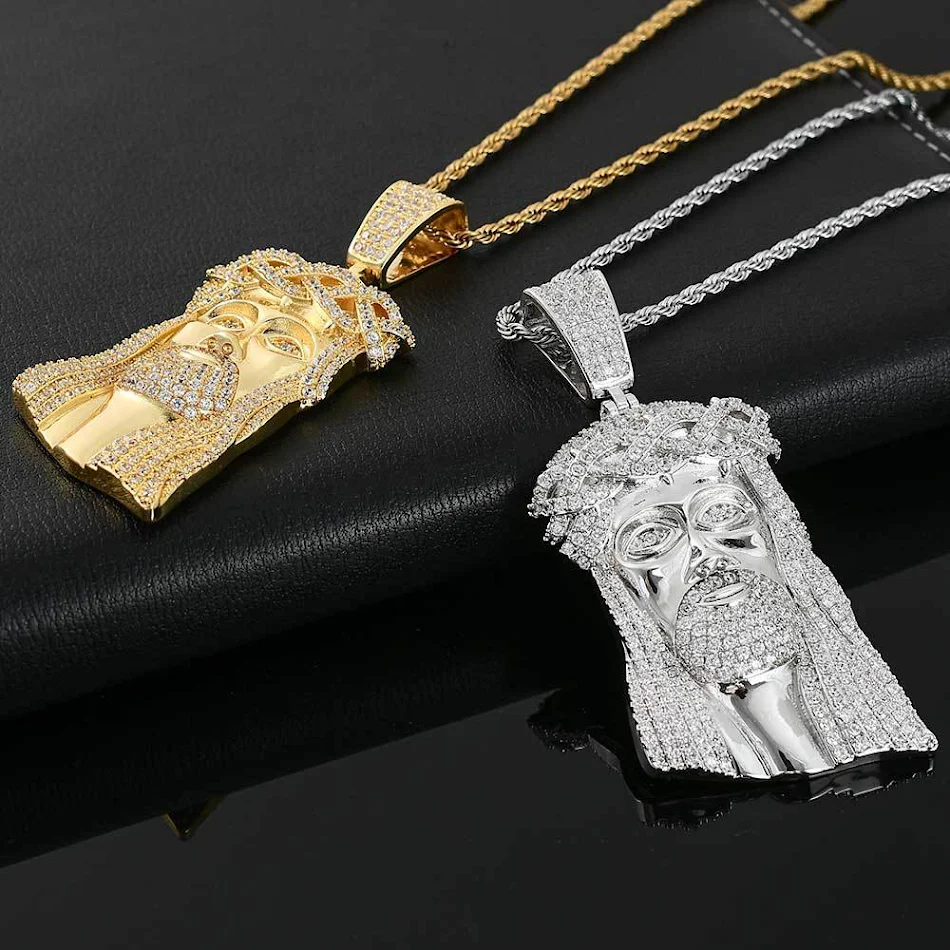 Heren Retro Avatar Ketting met hanger, vintage look, modieus accessoire, perfect cadeau om je eigen stijl te laten zien.