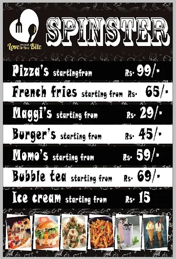 Spinster menu 
