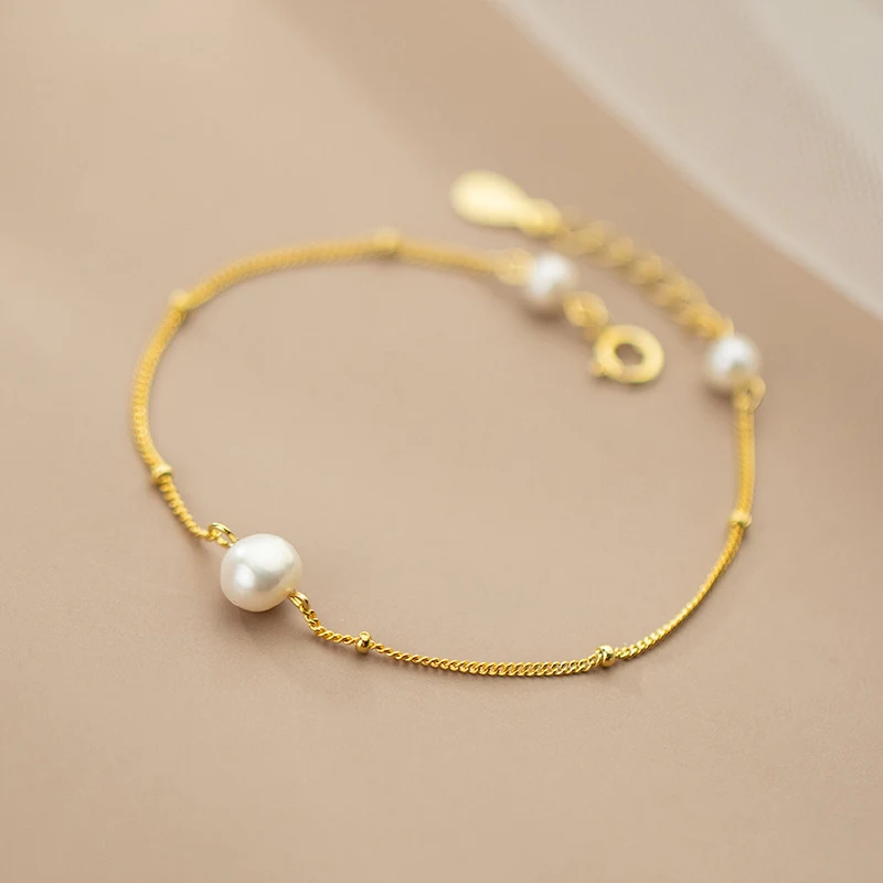 Title 5, Pulsera de perlas estilo coreano sencilla y esp...