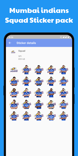 Mumbai Indians IPL Stickers