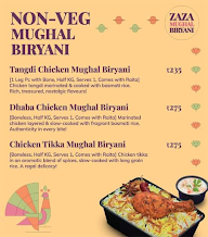 ZAZA Mughal Biryani menu 3
