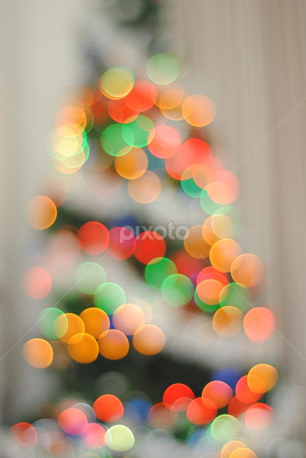 Christmas Tree  Lights by Glen Pereira - Abstract Patterns