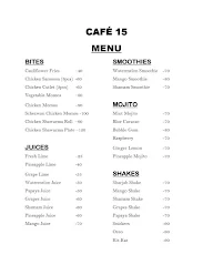 Cafe15 menu 2