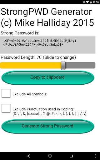 Strong Password Generator
