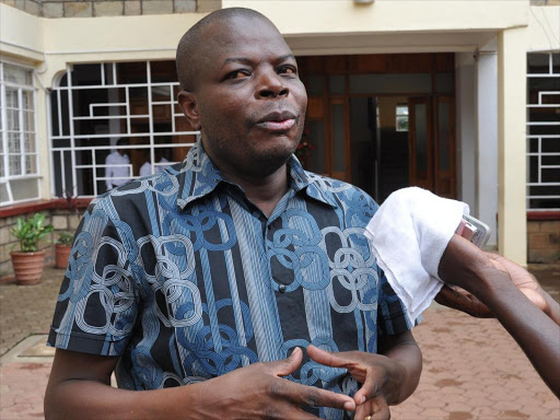 BACK TO BUSINESS: Kakamega speaker Morris Buluma during a press briefing on October 25 last year.