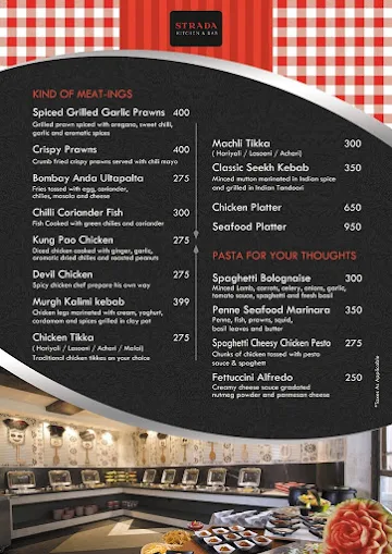 Strada Kitchen & Bar menu 