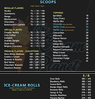 The Cream Planet menu 3