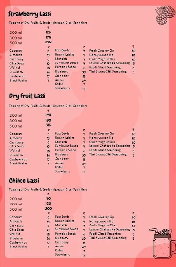 Falhari - A Fruitful Habit menu 