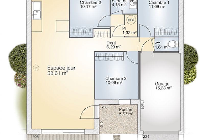  Vente Terrain + Maison - Terrain : 397m² - Maison : 83m² à Laroque-des-Albères (66740) 