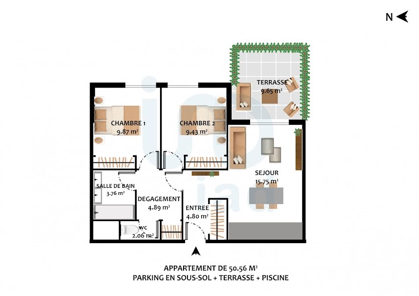 Vente appartement 3 pièces 51 m² à Toulouse (31000), 124 000 €