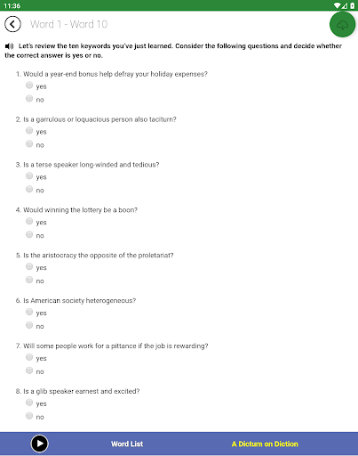 Verbal Advantagelearn vocabulary and test