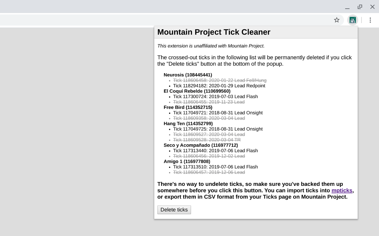 Mountain Project Tick Cleaner Preview image 1