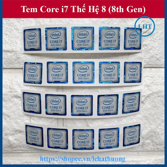 Tem Máy Tính Core I7 Thế Hệ 8 (8Th Gen) - Màu Trắng Xanh