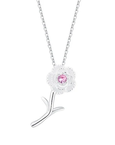 Collier femme fleur de cerisier en - 1