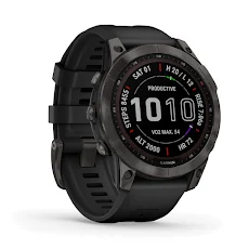 Đồng hồ thông minh Garmin Fenix 7 Saphhire, Solar, Màu đen phủ DLC viền Titanium,Dây màuđen, ĐH GPS, SEA (010-02540-47)