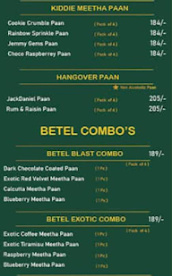 The Betel Leaf Co - Originally From Bangalore menu 3