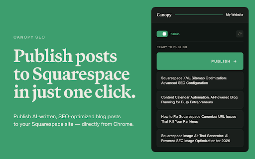 Canopy — Squarespace Publisher screenshot 1