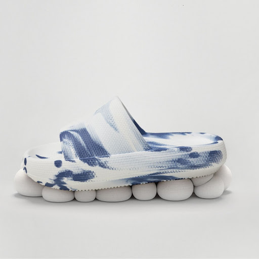 Title 4, Womens Thick Sole Slippers with Splashed Ink D...