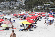 Cape Town's famous Clifton beach on the last day on 2019.