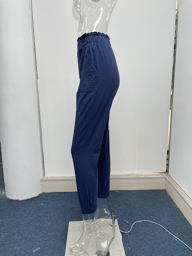 Title 30, New Casual Pants with Ruffled Elastic Belt, Hig...