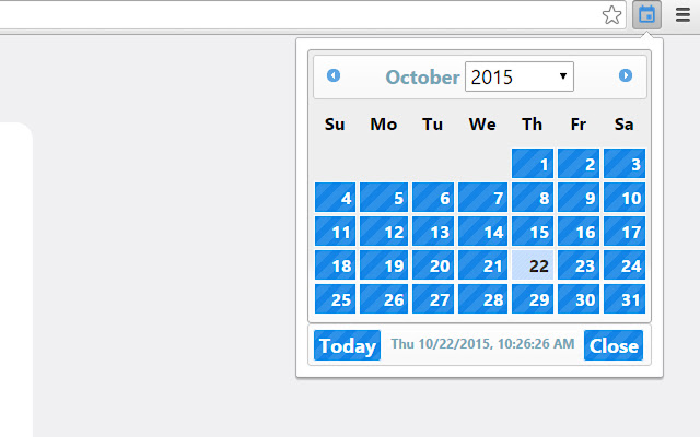 Quick Calendar Free chrome extension