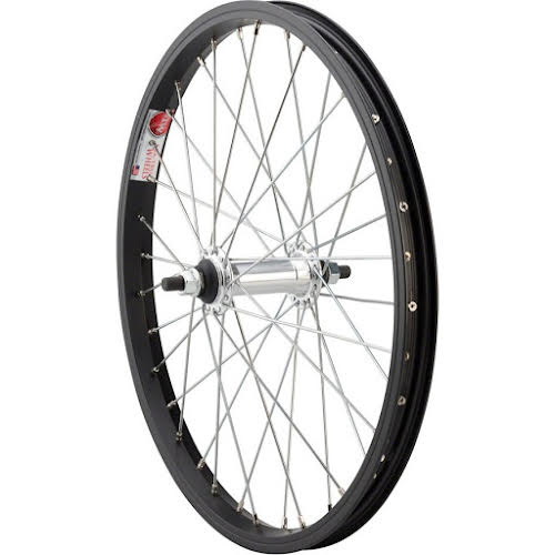 Sta-Tru Front Wheel 18" x 1.5" Solid Axle, 36 Spokes, Includes Axle Nuts, Black Rim