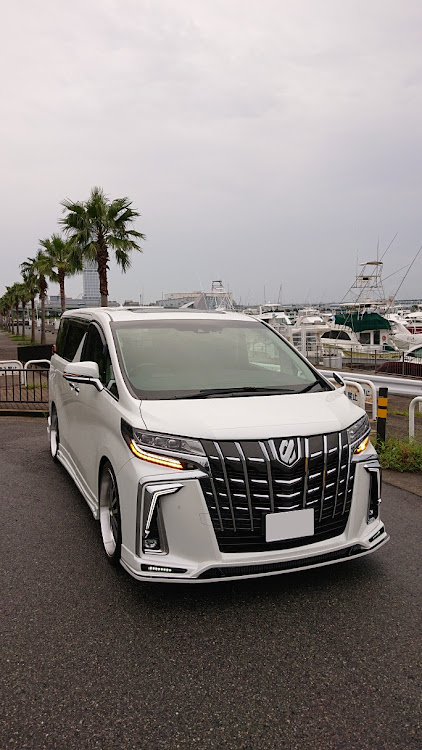 アルファードの今日も一日お疲れ様でした。・仕事終わりにパシャリ・マリーナに関するカスタム事例の投稿画像1枚目