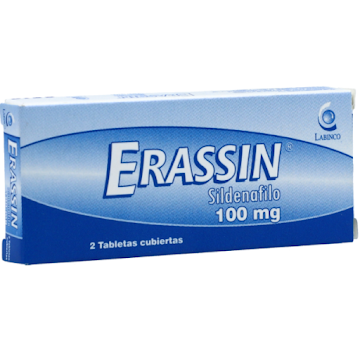 Erassin Sildenafilo 100 mg Labinco Caja x 2 Tabletas  