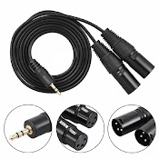 Mengqi 1.5M 1/8" 3.5Mm Stereo Male To Dual Xlr Male/Female Balanced Audio Y Cable