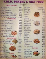 JMD Bakery & Fast Food menu 1