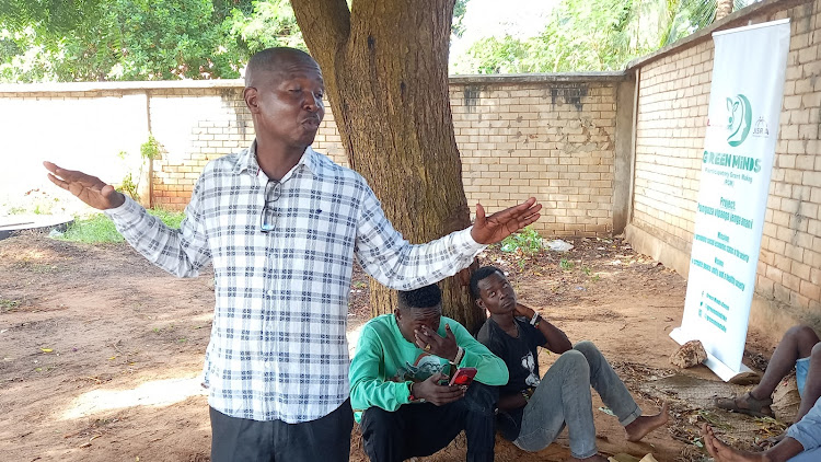 Youth officer Jawa Mwachupa in Kombani, Kwale county, on Monday, April 15, 2024.