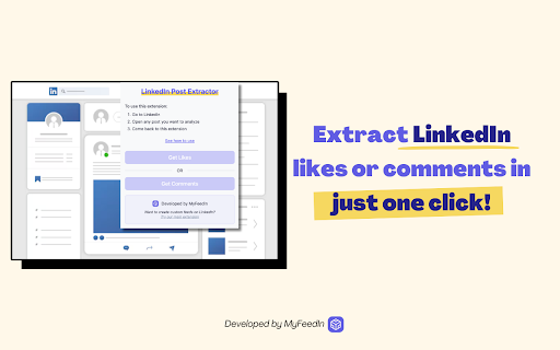 LinkedIn Extractor : Get your comments and likes