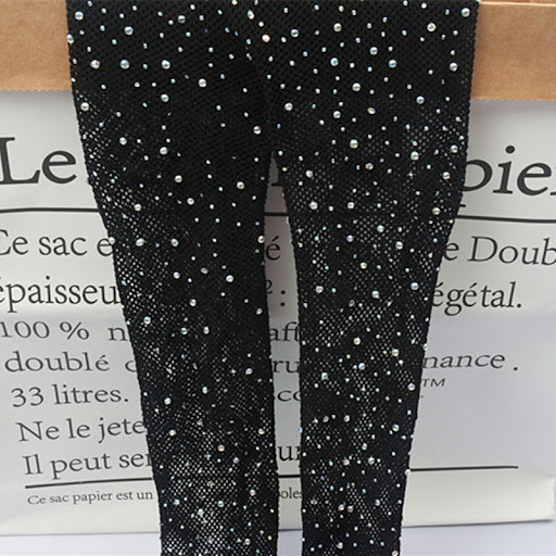 Title 2, Black Rhinestone Stockings, thin Fish Mouth Pan...