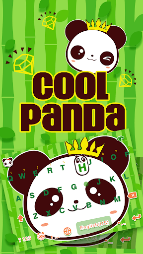 Cool Panda Emoji KeyboardTheme