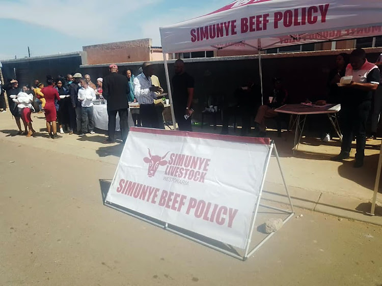 Simunye Livestock in Toekomsrus, Randfontein, for a funeral.