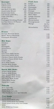 THE SOUTH PAVILION menu 1