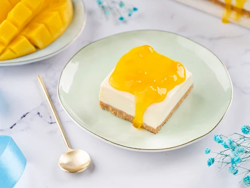 Mango Baked Cheesecake Slice